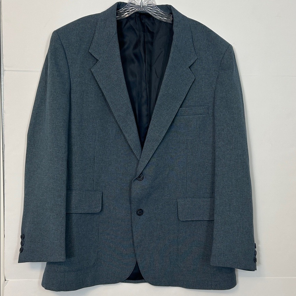 Vintage Levi Strauss Men's Blazer Jacket Gray 2Button Sport Coat Action Suit M/L